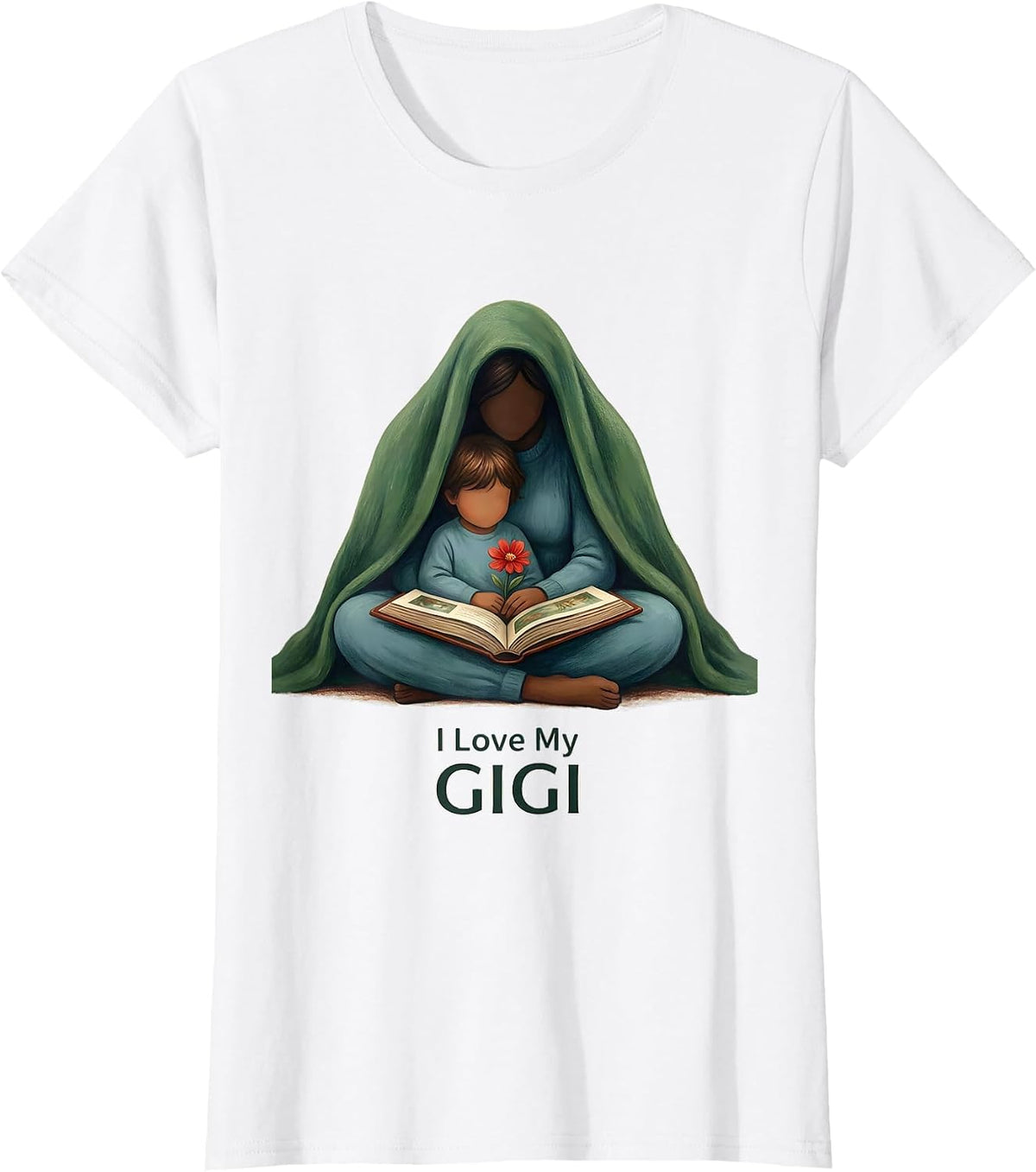 I Love My Gigi Storybook Grandma And Grandkids Grandparents T-Shirt - White