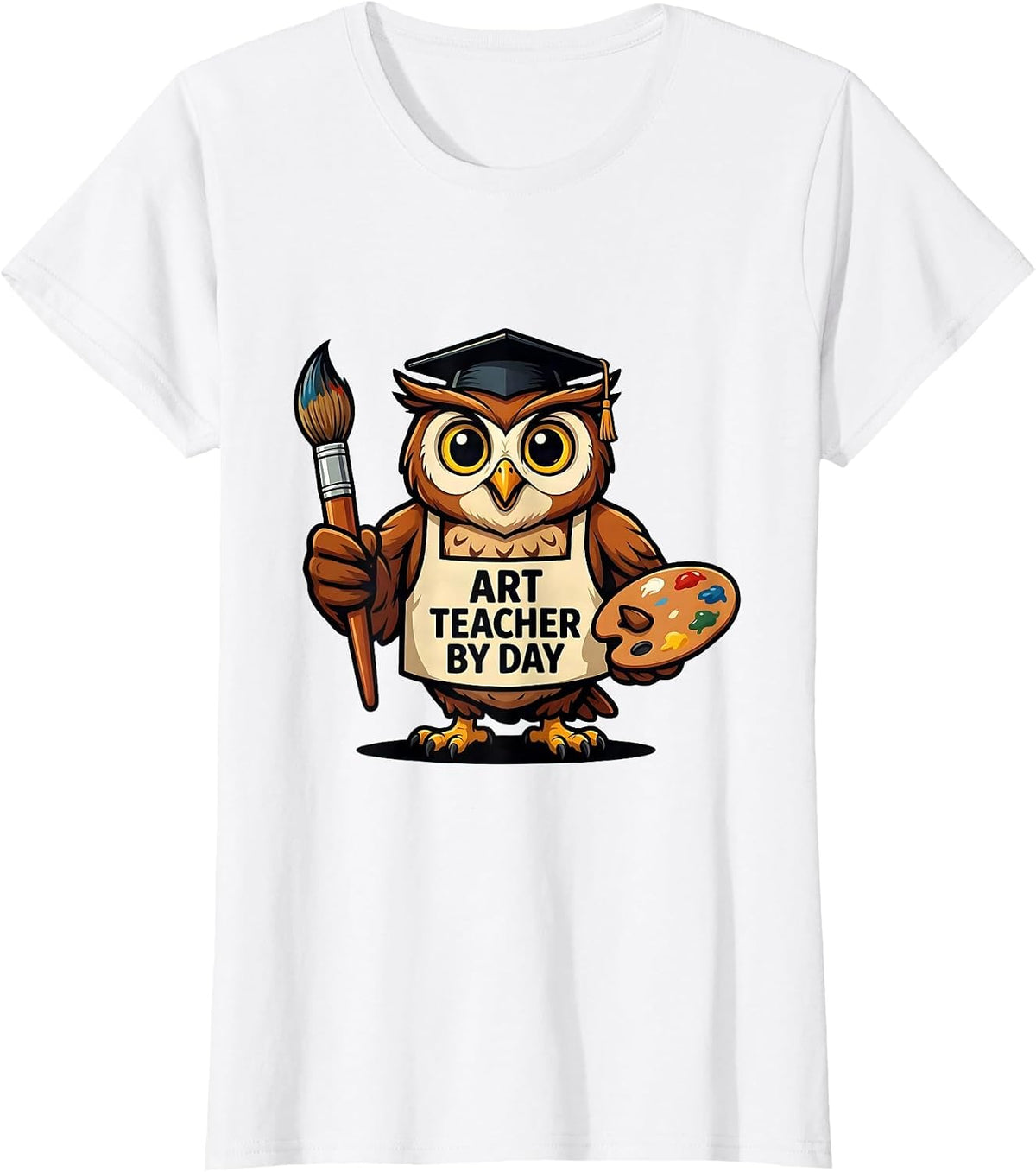 Art Teacher By Day Graphic Design T-Shirt - White