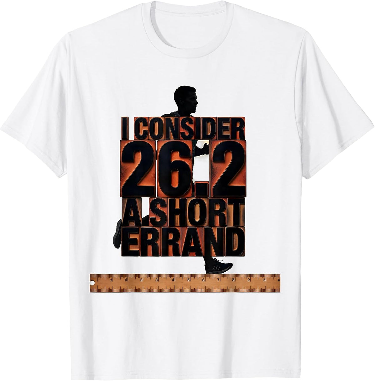 Men's I Consider 26.2 A Short Errand Funny Runner Marathon Gift T-Shirt - White