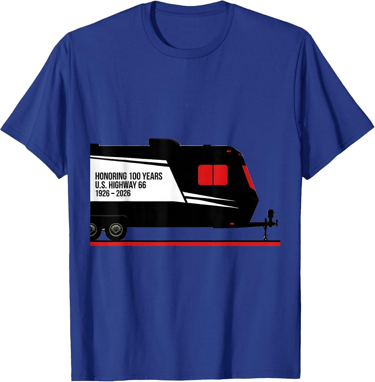 Honoring 100 Years — U.S. Highway 66 — 1926-2026 Vintage T-Shirt - Royal Blue