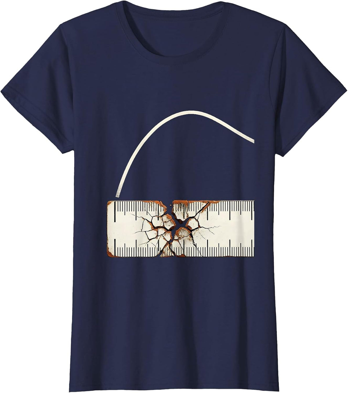 Women's Trend Line Distressed Data Analyst Data Scientist Gift T-Shirt - Navy Blue