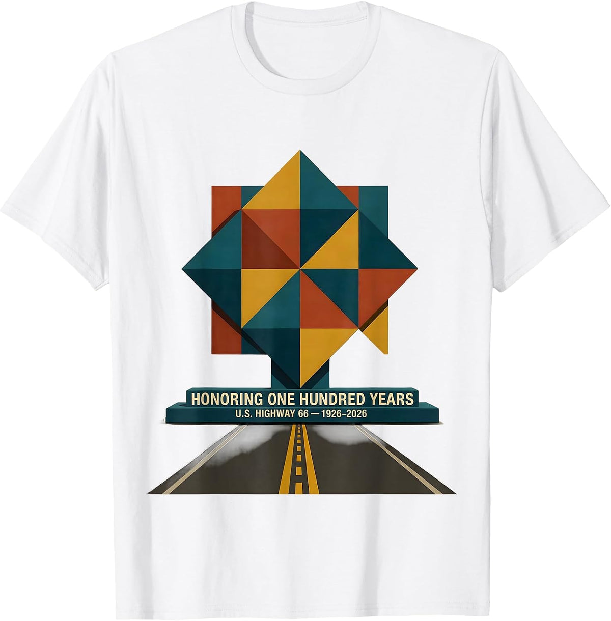 Men's Honoring One Hundred Years — U.S. Highway 66 — 1926-2026 T-Shirt - White