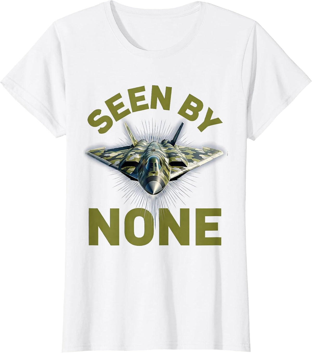 Women's Camo Seen by None Stealth Design T-Shirt - White