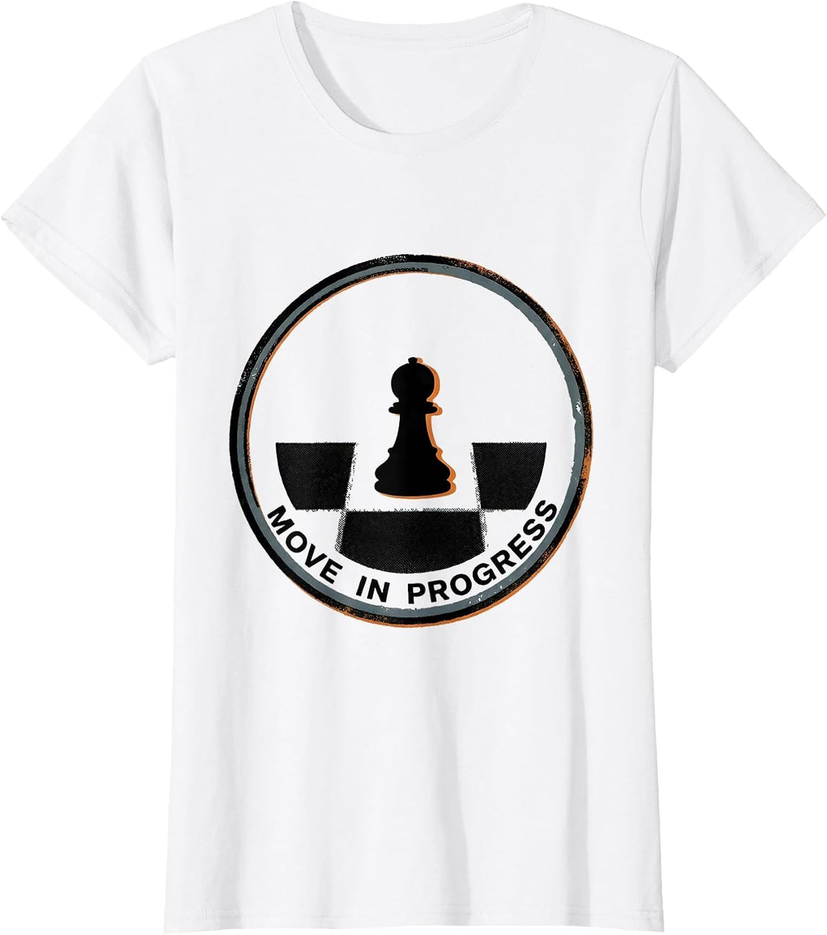 Move In Progress Funny Chess Player Gift Chess Lover Humor T-Shirt - White