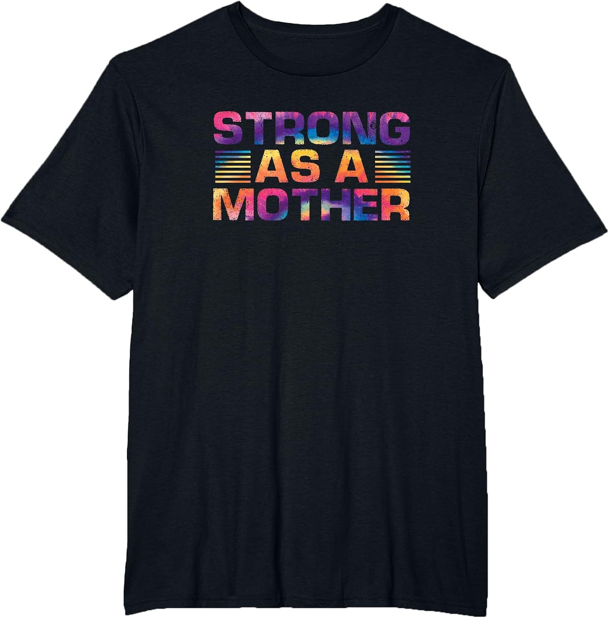 Strong As A Mother Strong Like Mom Mothers Day Workout Mom T-Shirt - Black