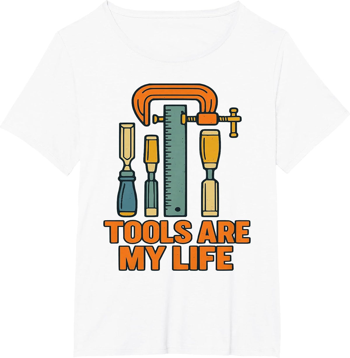 Tools are My Life Woodworker Carpenter DIY Builder Pride T-Shirt - White