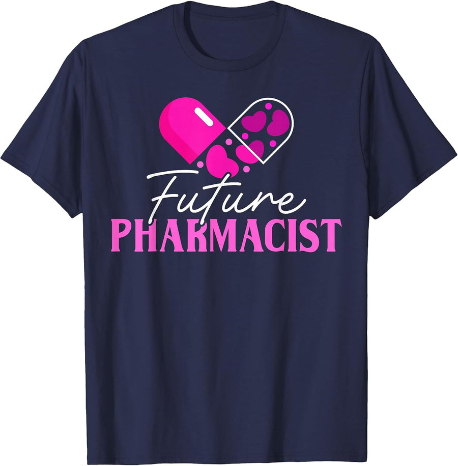 Future Pharmacist Pharmacy Student T-Shirt - Navy Blue