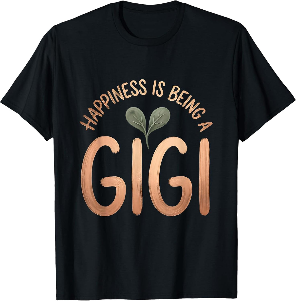 Men's Happiness Is Being A Gigi Boho Grandma Nickname Gift T-Shirt - Black