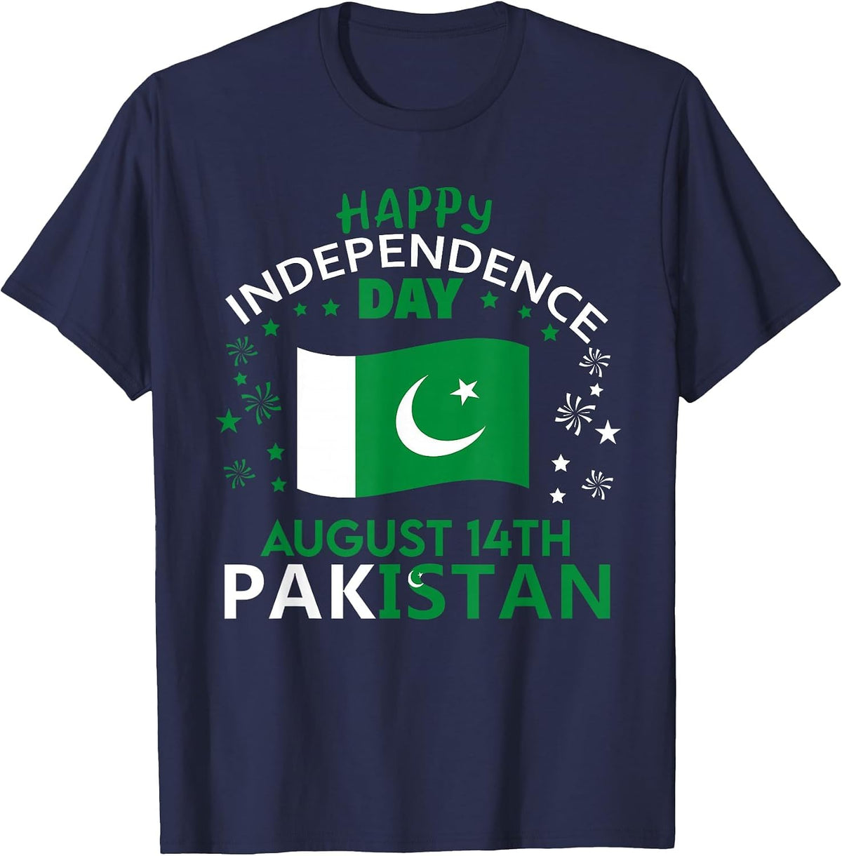 Pakistan 79th Independence Day Pakistani Pride Pakistan Flag T-Shirt - Navy Blue