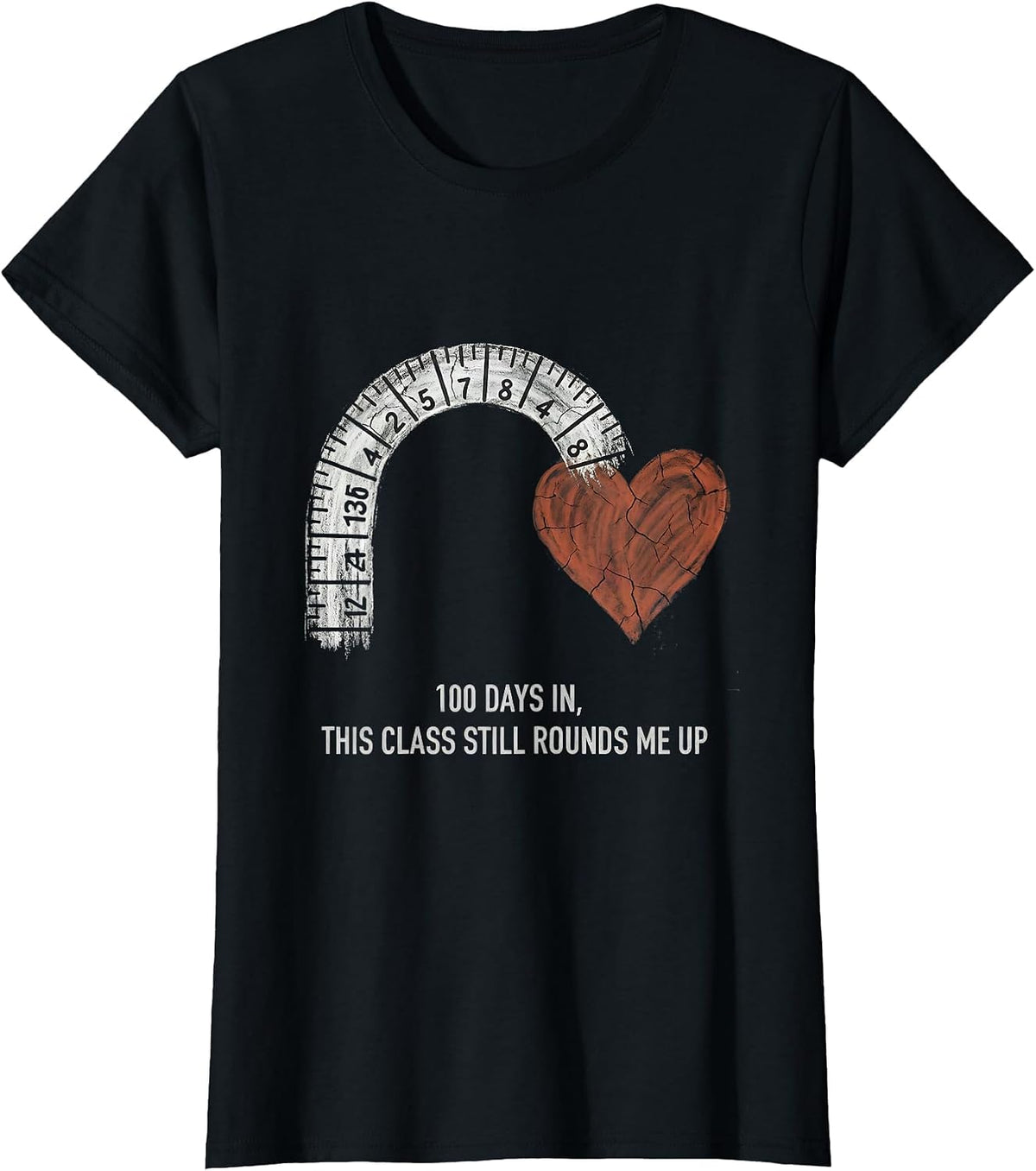 100 Days In, This Class Still Rounds Me Up Teacher T-Shirt - Black