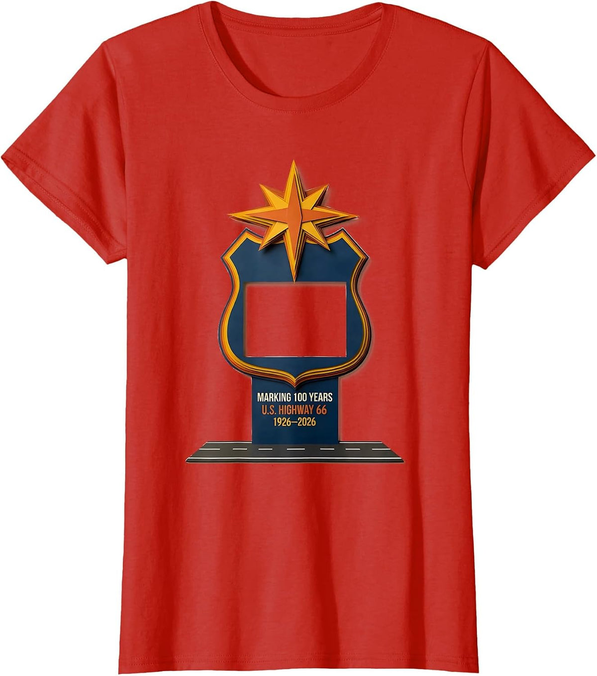 Marking 100 Years U.S. Highway 66 1926-2026 Vintage T-Shirt - Red