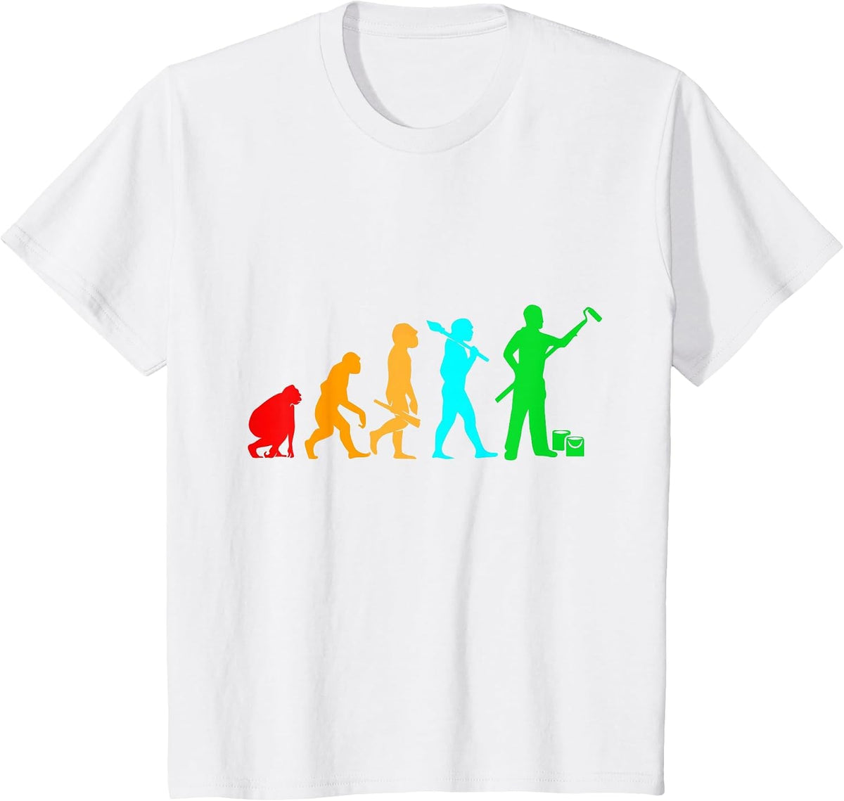 Evolution Paint Artist House Painter for Men T-Shirt - White