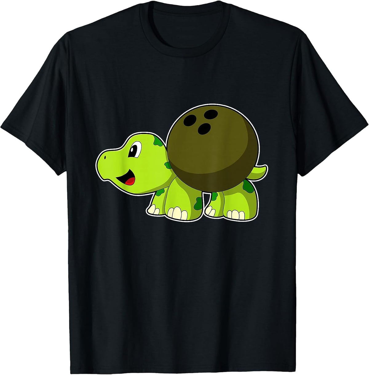 Turtle Bowling Bowling Ball Sports T-Shirt - Black