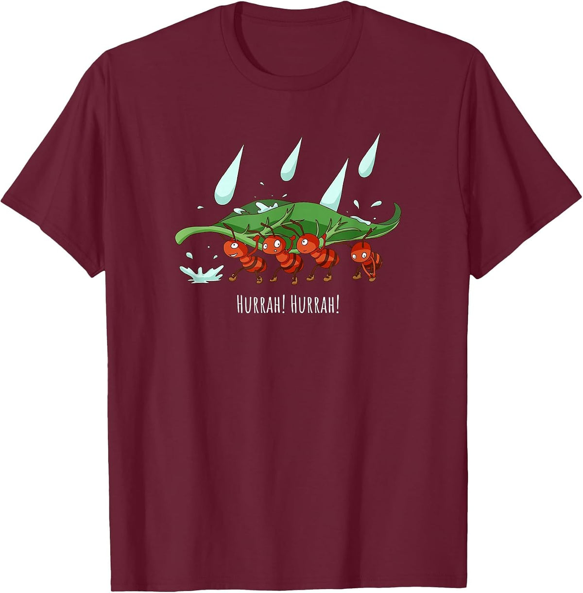 Marching Ants Preschool Teacher The Ants Go March T-Shirt - Burgundy