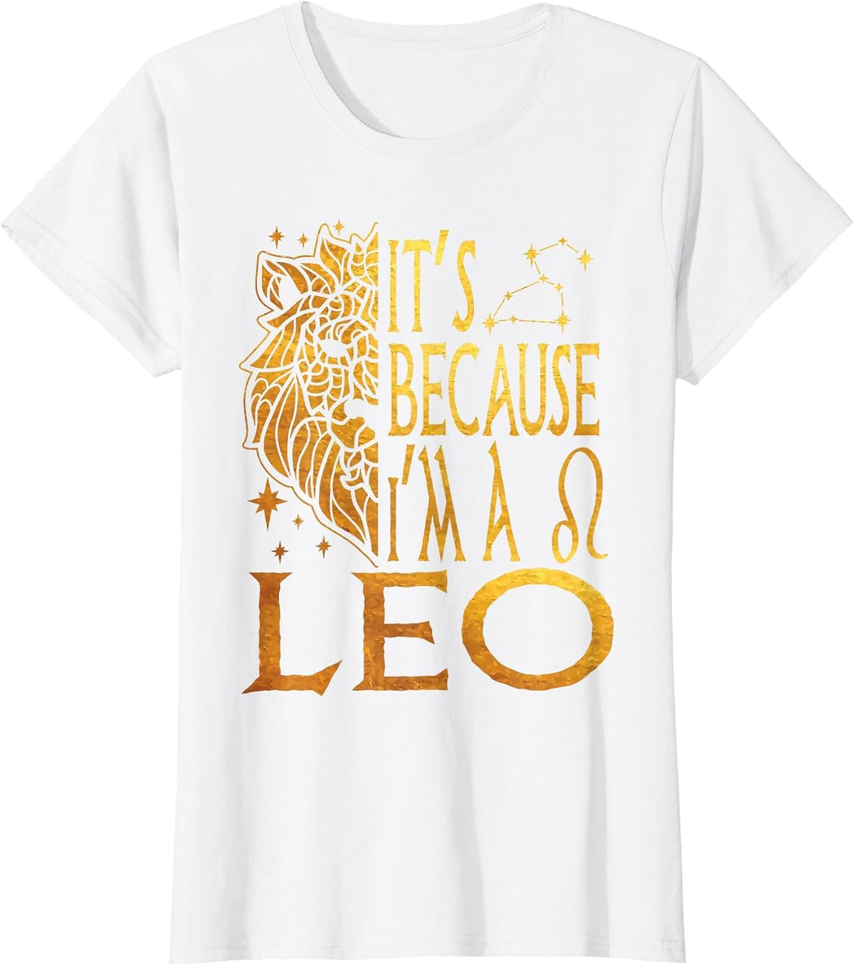 in Leo Zodiac Sign Symbol Lion July August Birthday T-Shirt - White