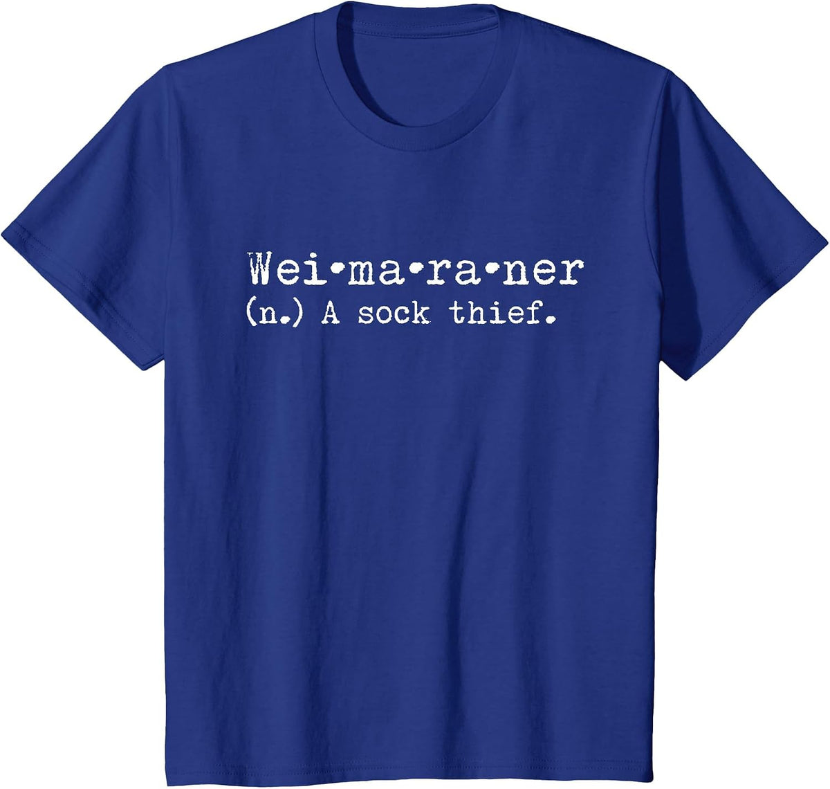 A Sock Thief Weimaraner Dog T-Shirt - Royal Blue