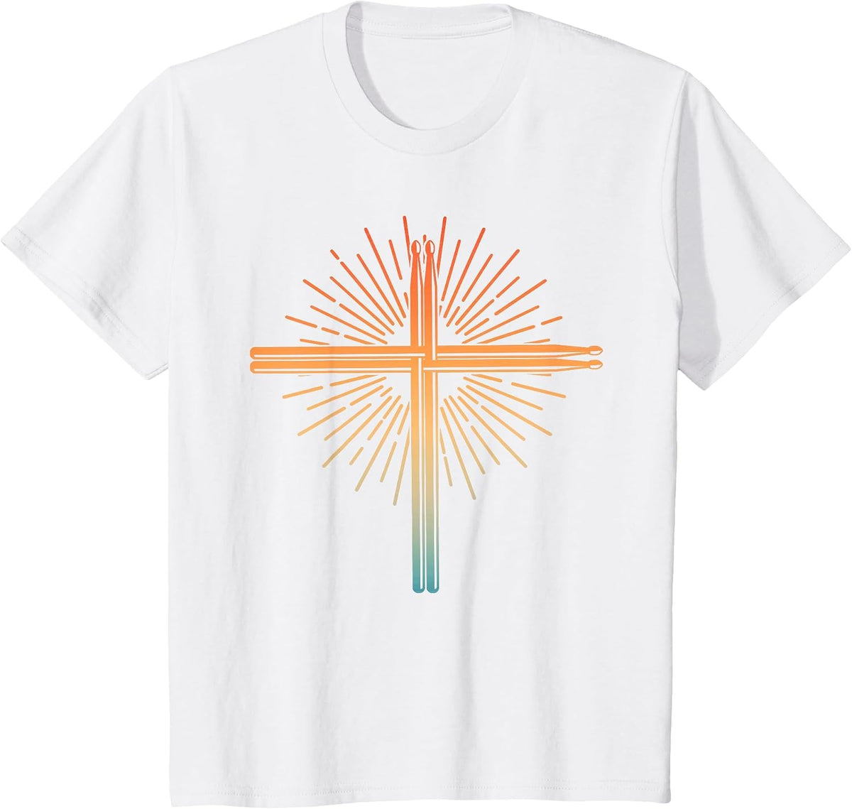 Cool Drummer Art for Men Women Boys Drum Christian Drummer T-Shirt - White