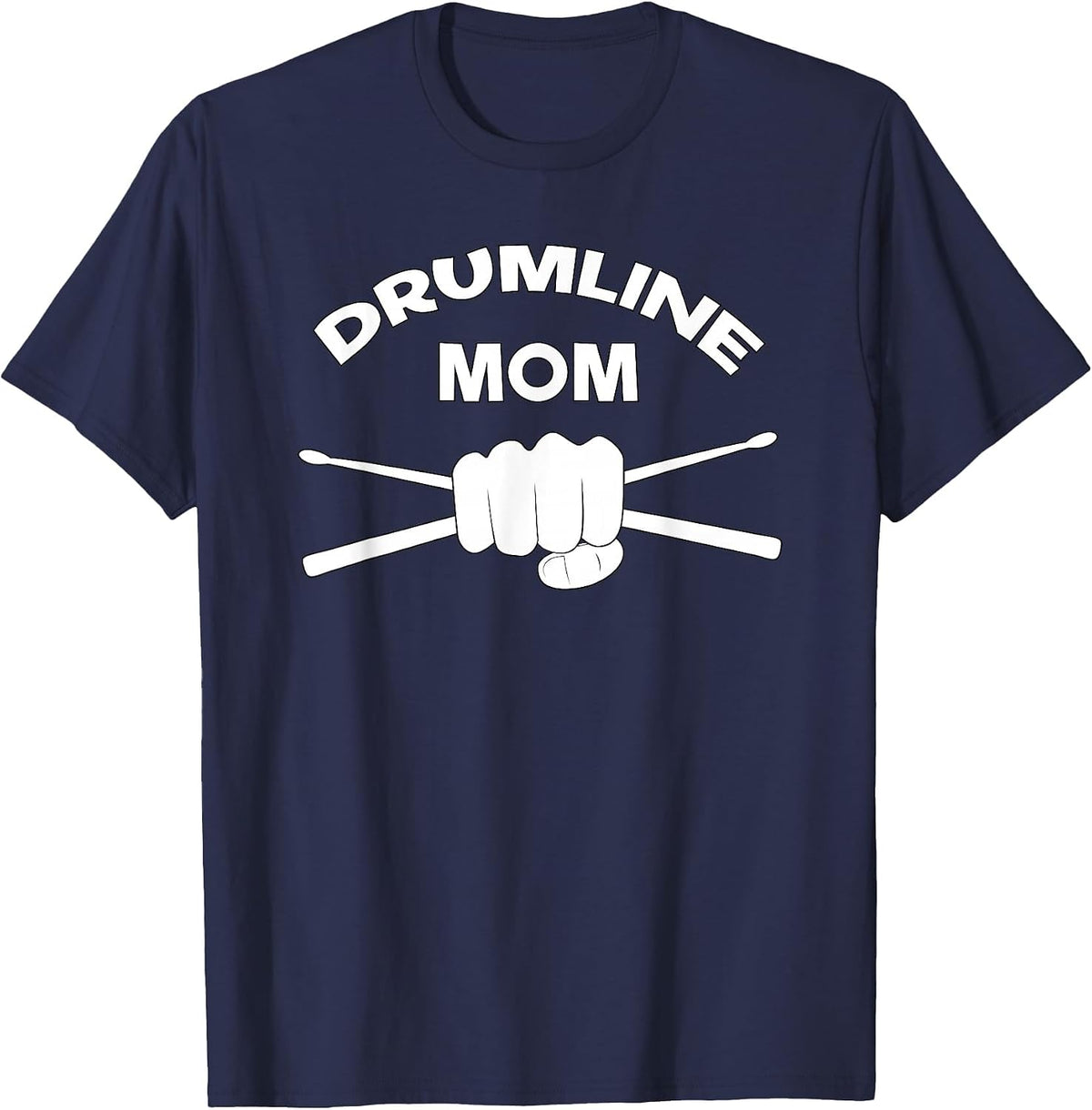 Drumline Mom Music Marching Band Support T-Shirt - Navy Blue