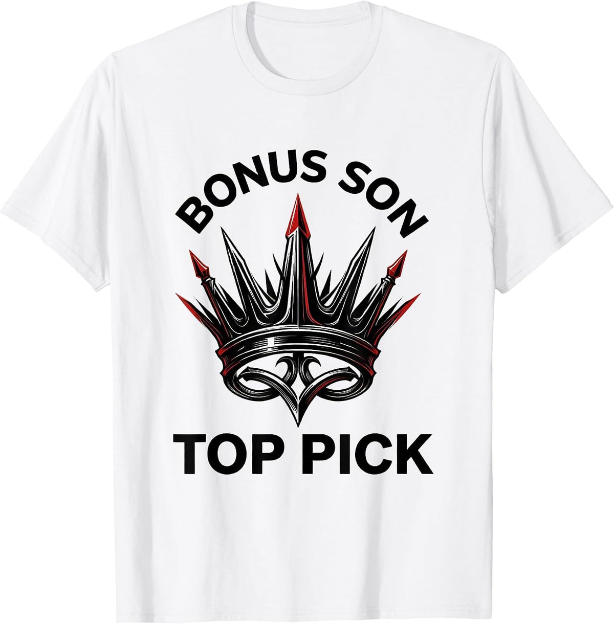 Men's Bonus Son Top Pick Favorite Son In Law Design T-Shirt - White