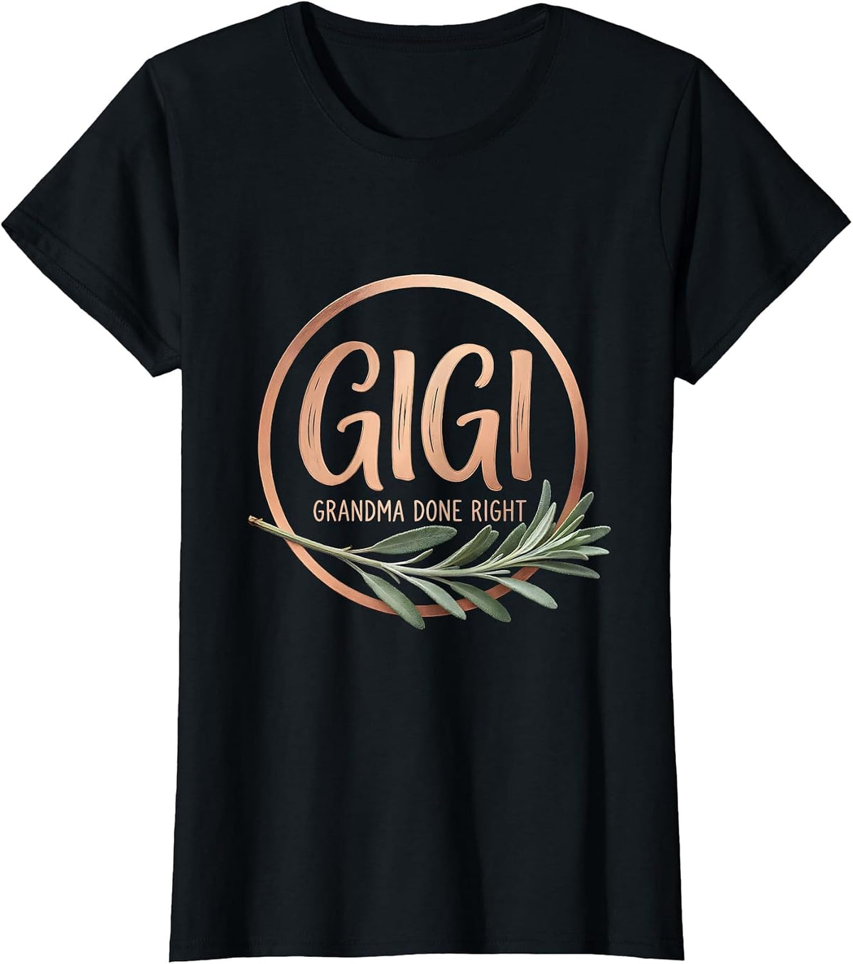 Women's Gigi Grandma Done Right Boho Funny Gift for Grandkids T-Shirt - Black