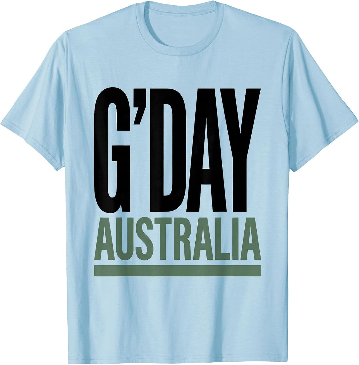 Men's G'DAY, AUSTRALIA Funny Australia Wildlife Novelty Souvenir T-Shirt - Baby Blue