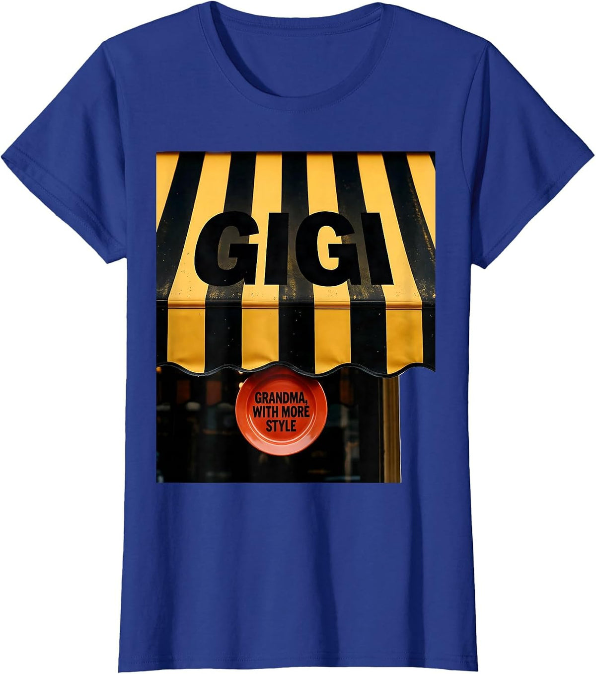 Women's Gigi Grandma With More Style Funny Grandmother Gift T-Shirt - Royal Blue