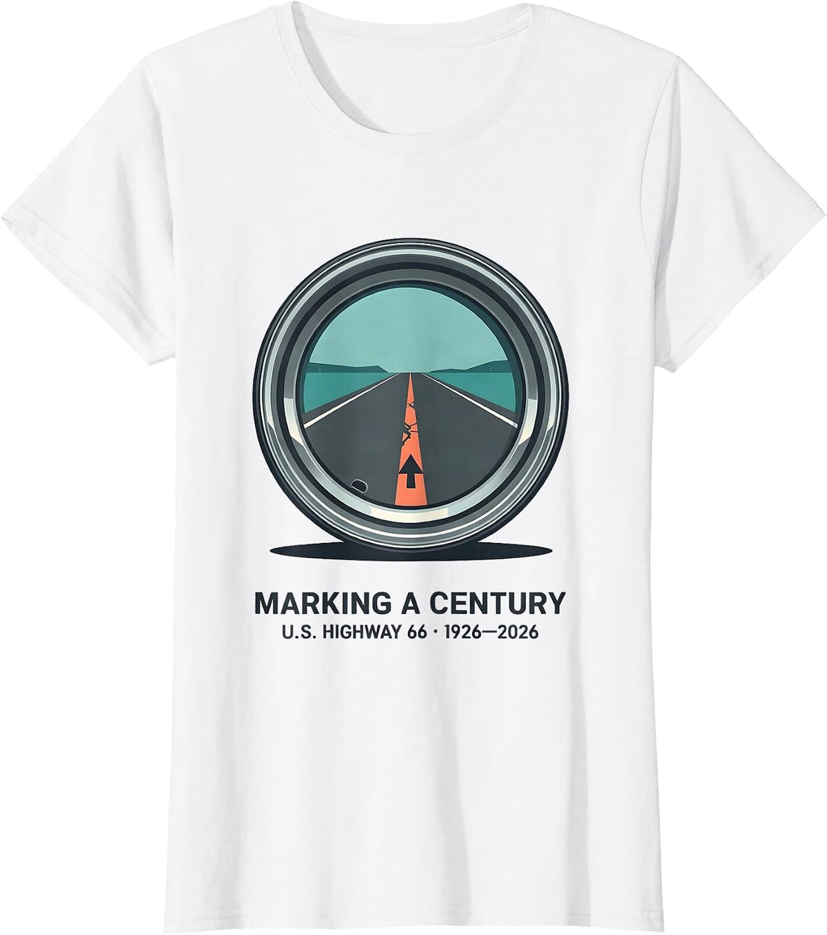Marking A Century U.S. Highway 66 1926-2026 Vintage T-Shirt - White