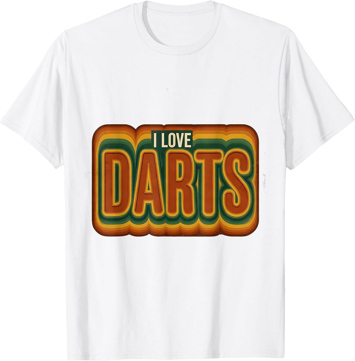 Men's I Love Darts Vintage Retro Fandom Enthusiast T-Shirt - White