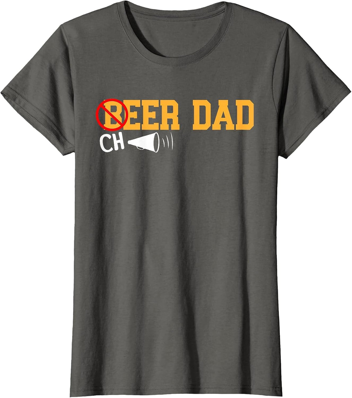Cheerleader Dad Beer Cheerleading Cheer Dad T-Shirt - Asphalt Grey