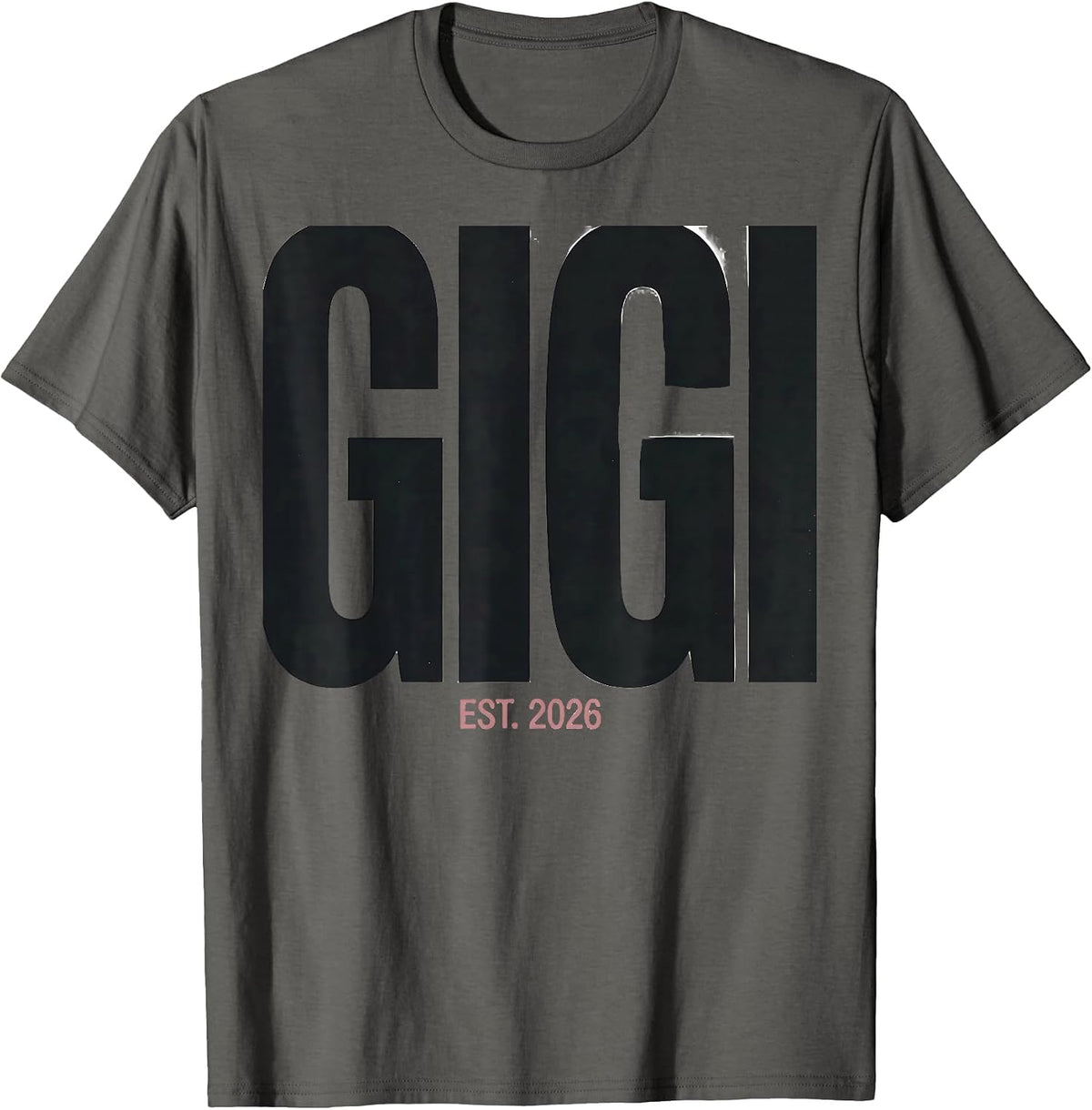Men's Gigi Est 2026 First Time Grandma Gift Grandparent T-Shirt - Asphalt Grey