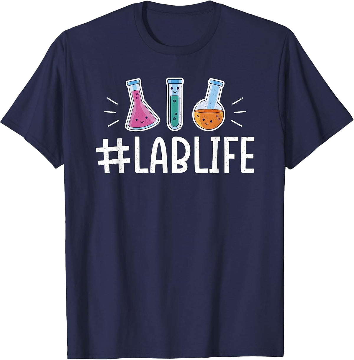 Laboratory Technician #LabLife Lab Scientist Chemist T-Shirt - Navy Blue