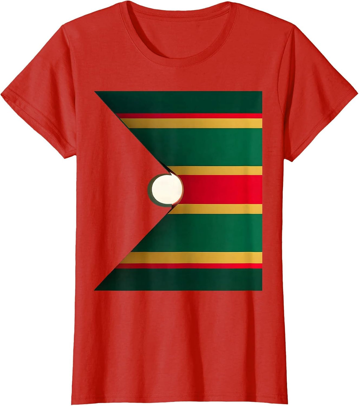 Women's South African Flag Rugby Pride Minimalist National Identity T-Shirt - Red