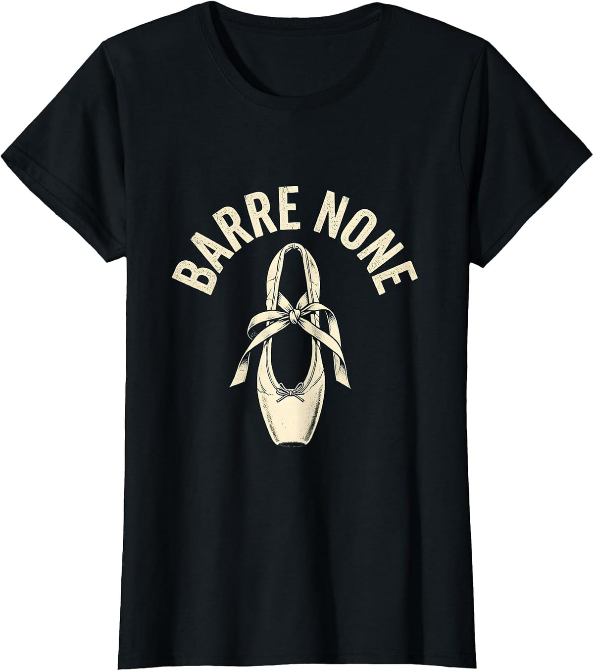Barre None Balletcore Fashion Design T-Shirt - Black