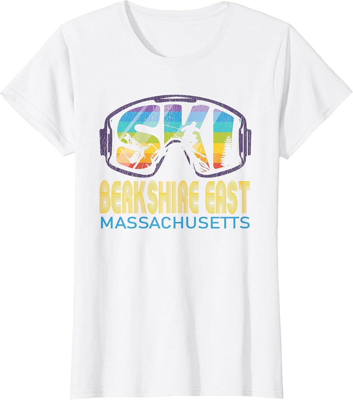 Ski Berkshire East Massachusetts Skiing Vacation T-Shirt - White