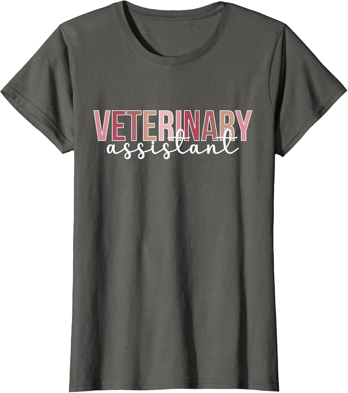 Veterinary Assistant Cute Vet Assistant T-Shirt - Asphalt Grey