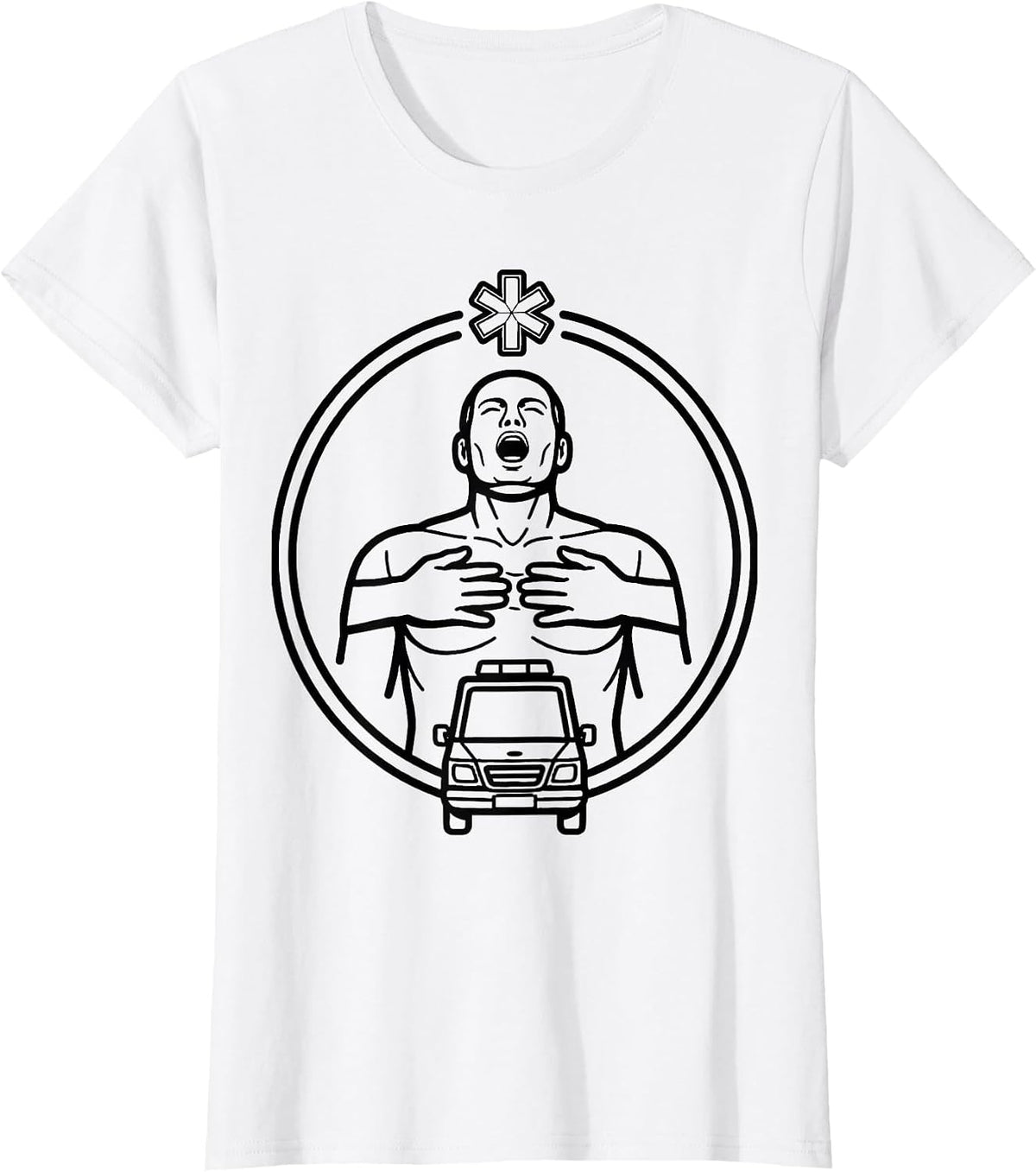 EMS Practice Torso Funny EMT Paramedic Gag T-Shirt - White