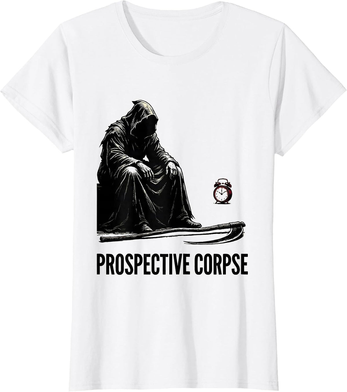 Prospective Corpse Gothic Horror Humor Punk Halloween T-Shirt - White