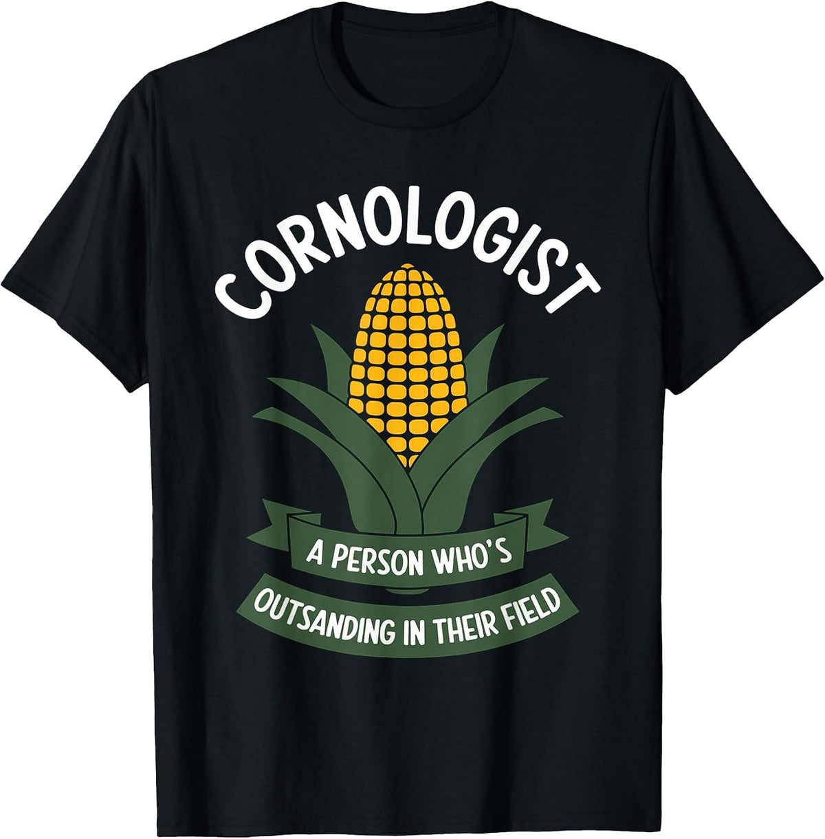 Funny Farming Saying Cornologist Definition Corn Farmer Men T-Shirt - Black