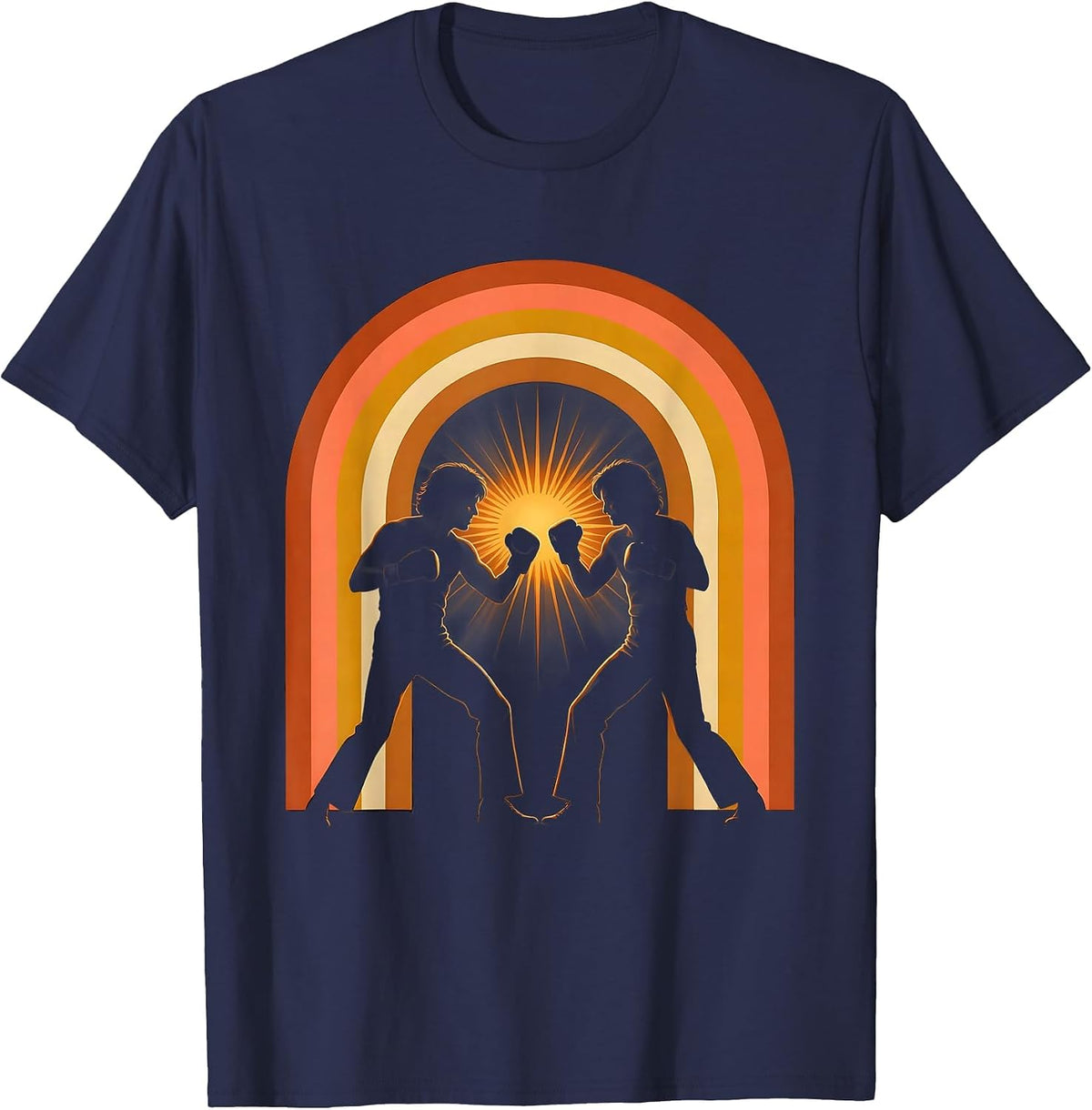 Men's Big Bro Brothers Playful Boxing Sparring Graphic T-Shirt - Navy Blue
