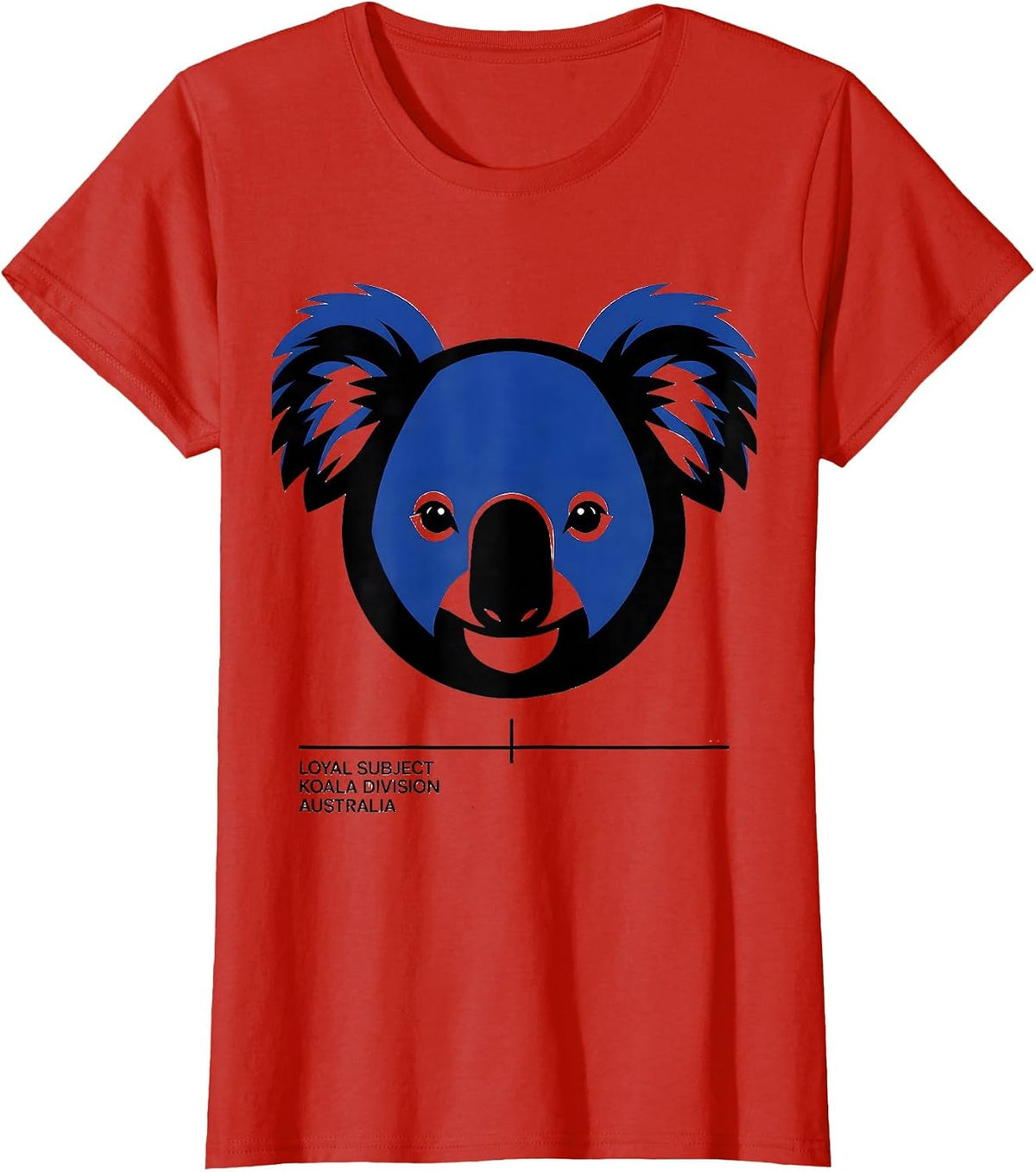 Women's Loyal Subject Koala Division Australia Travel Souvenir T-Shirt - Red