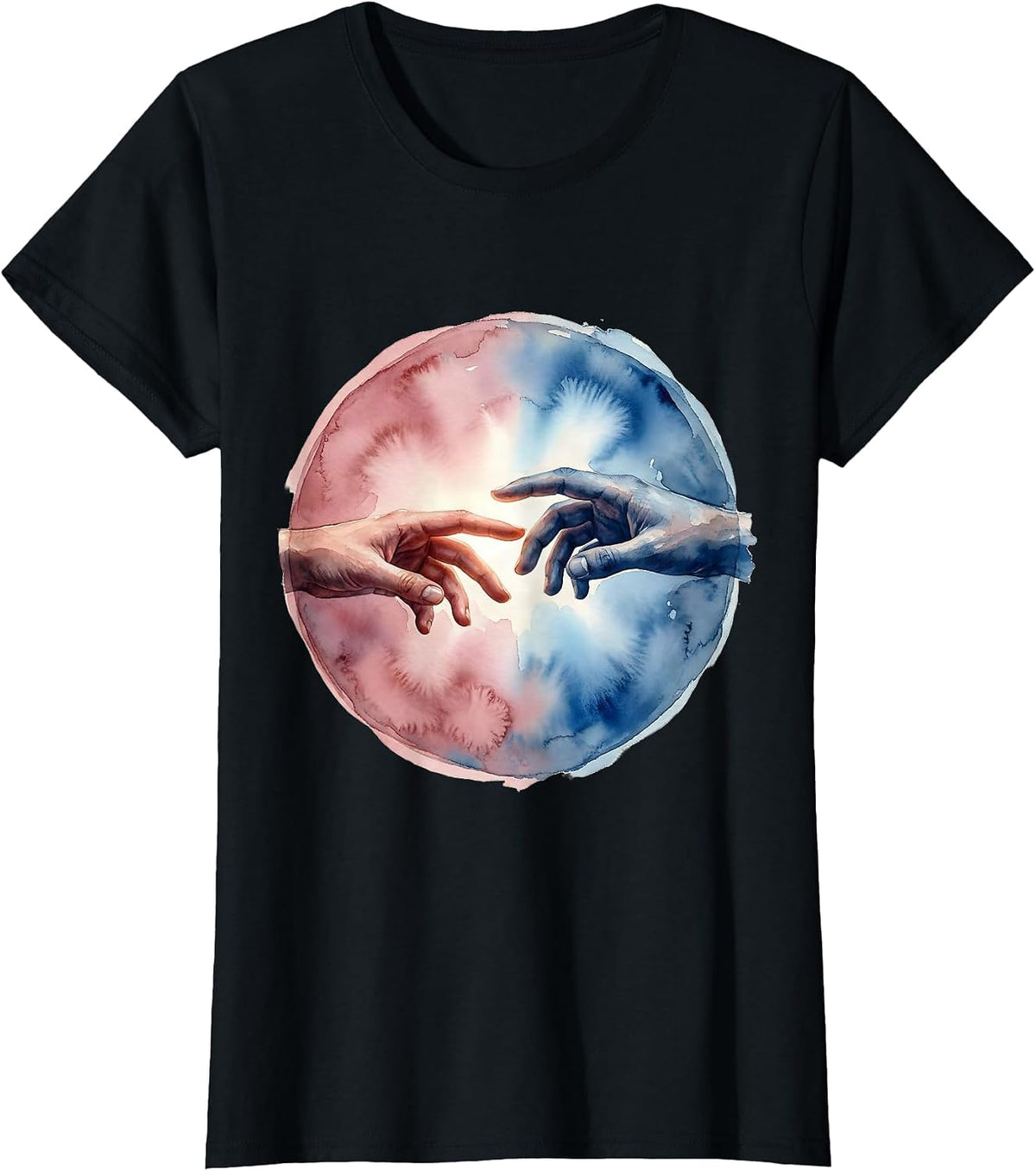 Women's Reaching Hands Suicide Prevention Awareness Design T-Shirt - Black