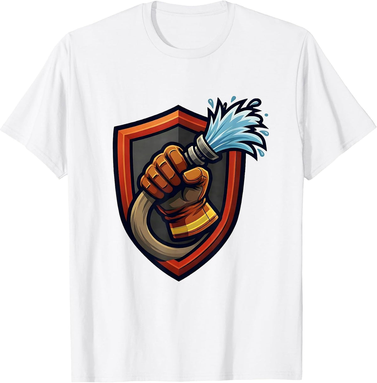 Men's Firefighter Charged Hose Grip Graphic Tee T-Shirt - White