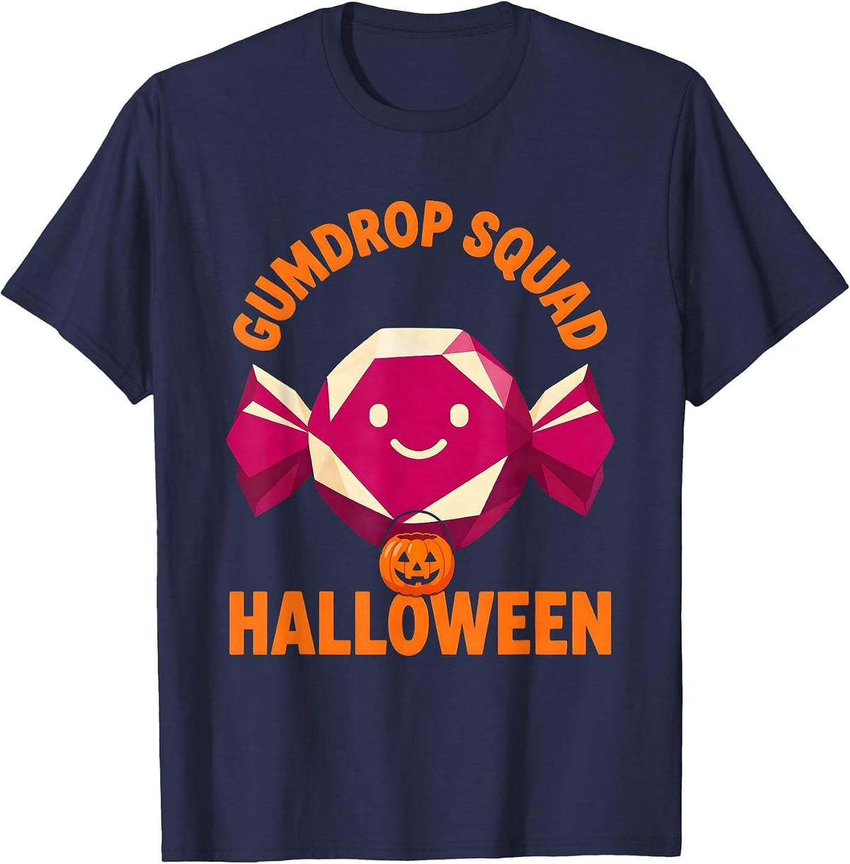 Men's Gumdrop Squad Halloween Costume Candy-Themed Group Humor T-Shirt - Navy Blue