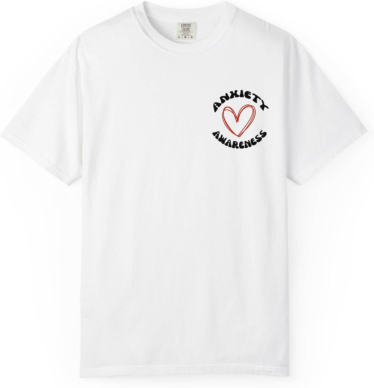 Anxiety Awareness Support for Women Men T-Shirt - White