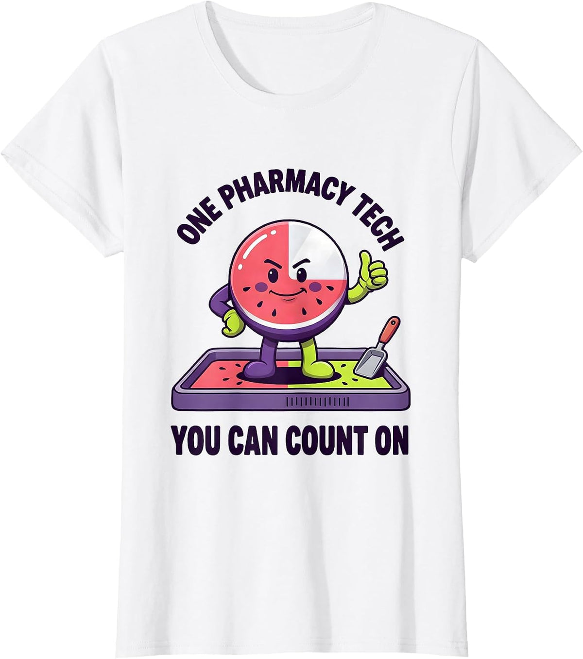 One Pharmacy Tech You Can Count On Funny Pharmacy Technician T-Shirt - White