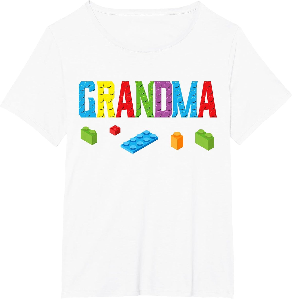Grandma Master Builder Building Bricks Blocks Family Set T-Shirt - White