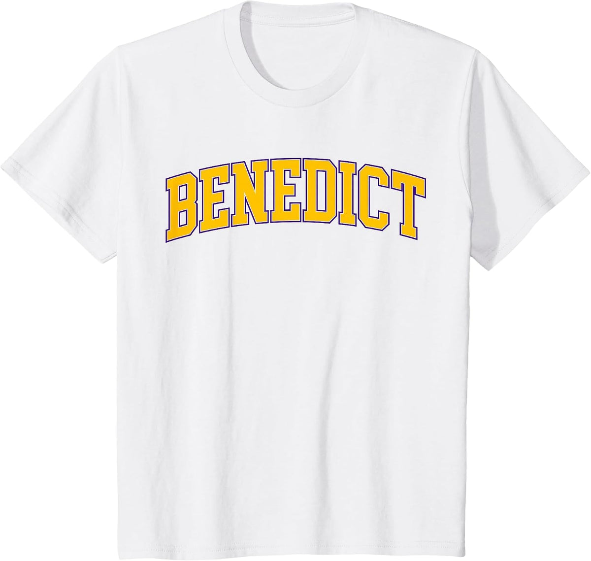 Benedict Vintage College Retro Men Women T-Shirt - White