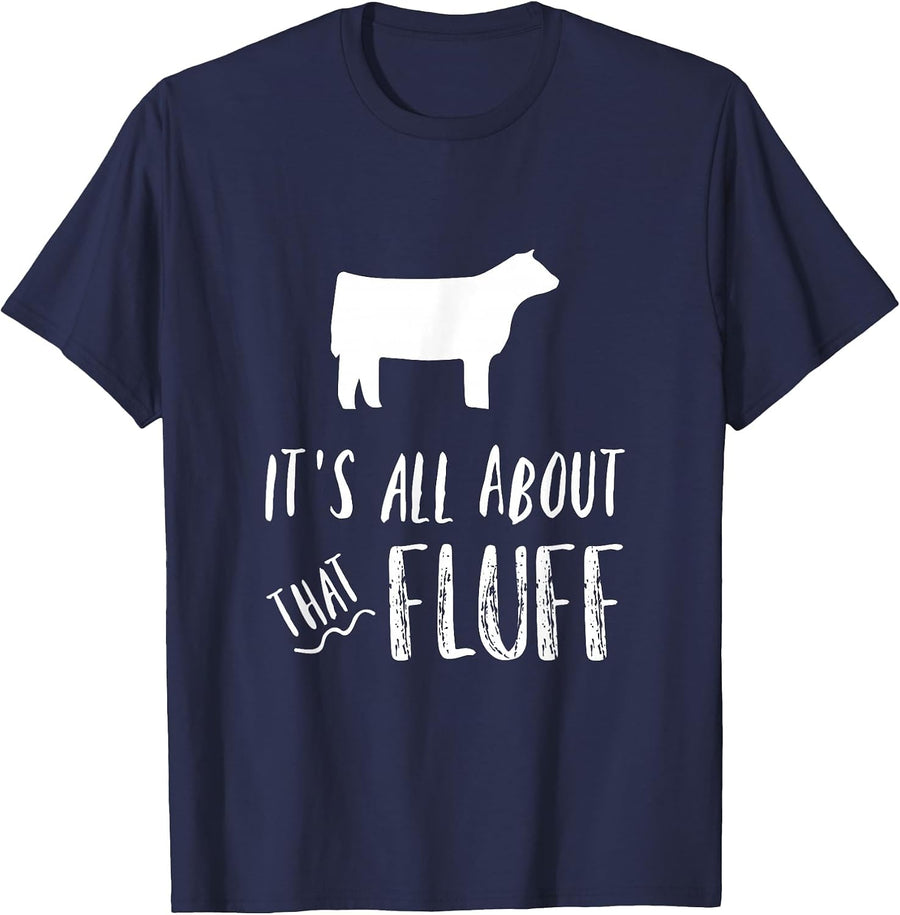 Funny Cow Showing T-Shirt - Navy Blue