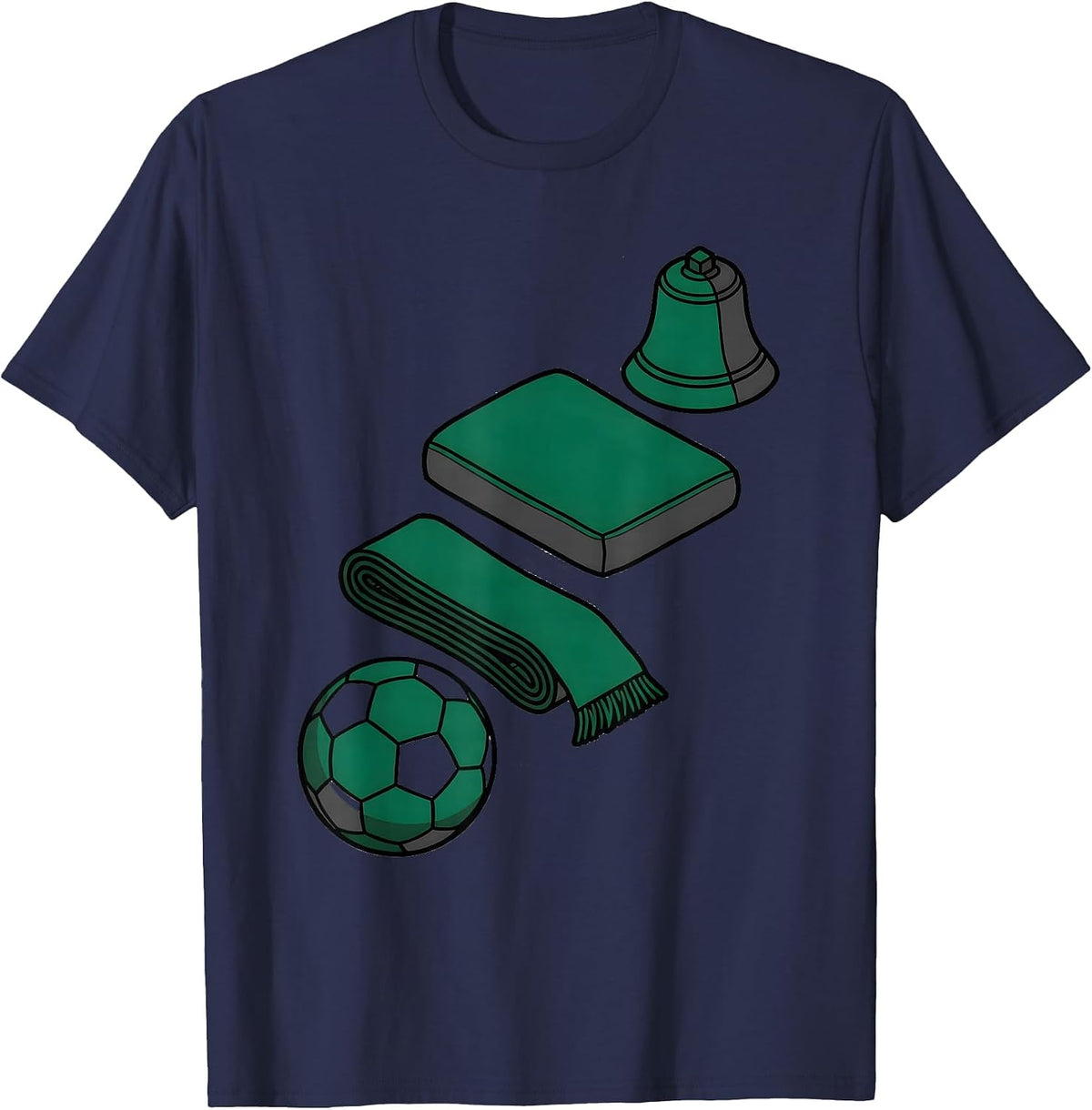 Men's Exploded Game-Day Fan Kit Soccer Mom Stadium Supporter T-Shirt - Navy Blue