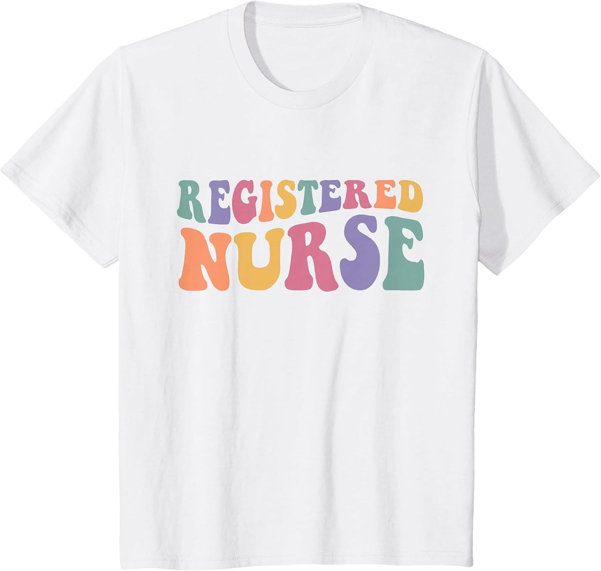 RN Nurse Groovy Registered Nurse Nursing School Women T-Shirt - White